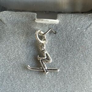 Sterling Silver Skier Charm